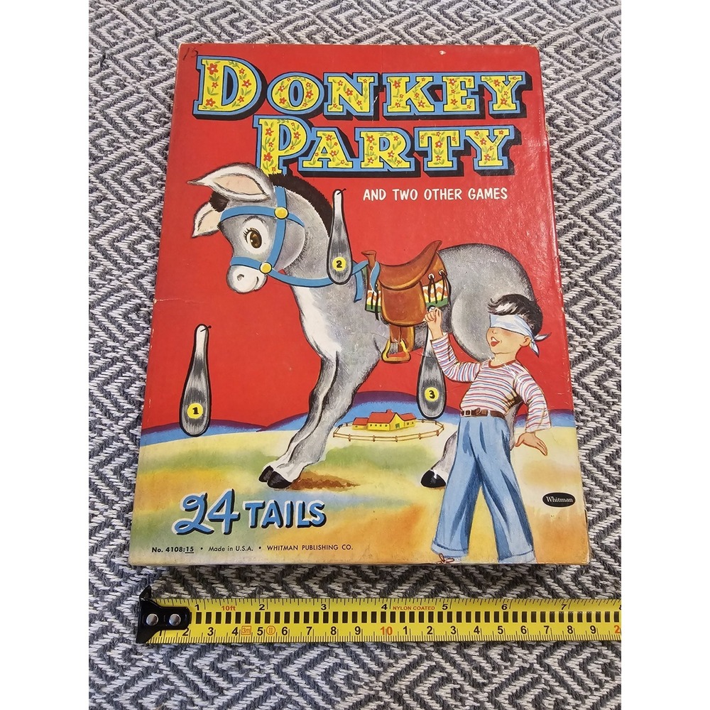 1941 Vintage Pin the Tail on the Donkey Party Game Whitman No. 410715 See Desc.
